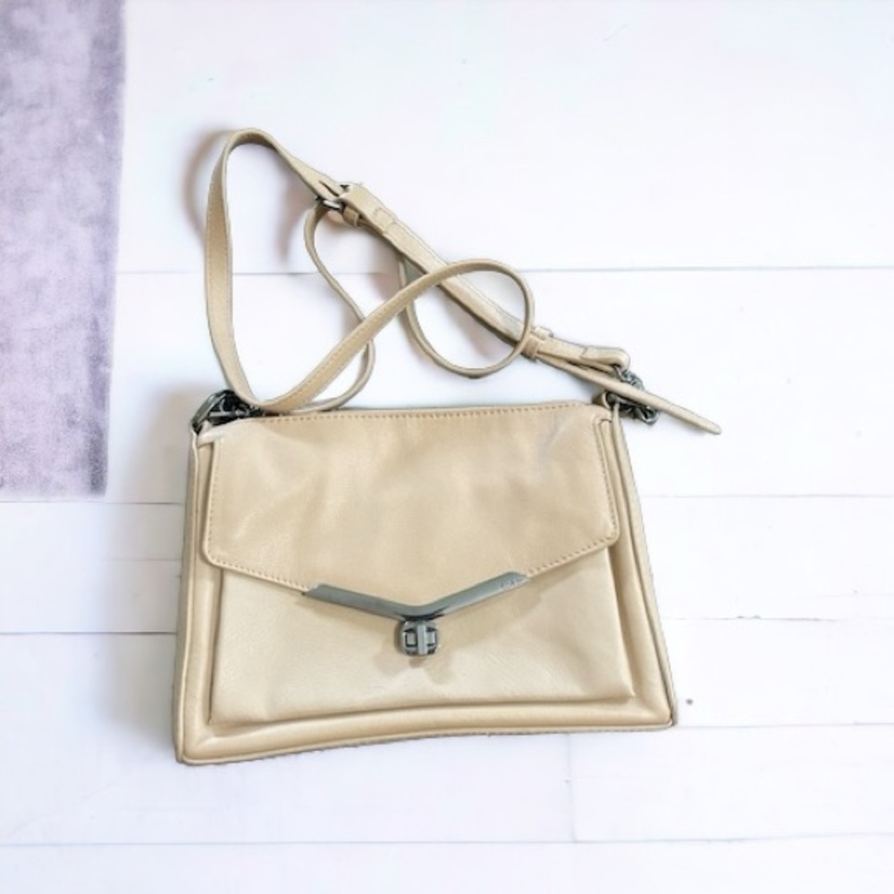 Botkier Womens Valentina
Crossbody Shoulder Bag Beige
Leather Adjustable Straps